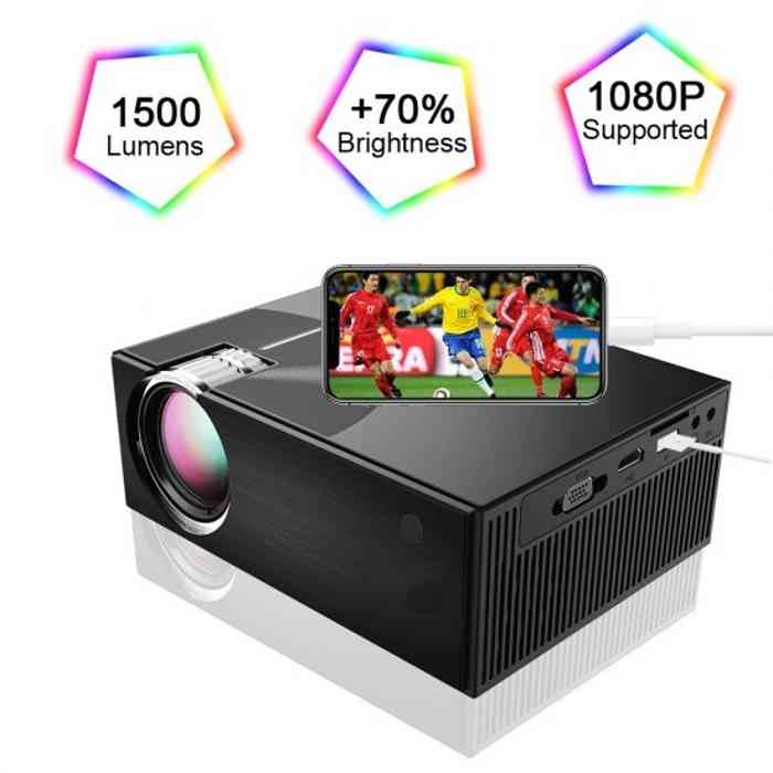 CHEERLUX C7 LCD 1500 LUMENS HOME THEATER MINI PROJECTOR WITH WIFI CHEERLUX C7 LCD 1500 LUMENS HOME THEATER MINI PROJECTOR WITH WIFI